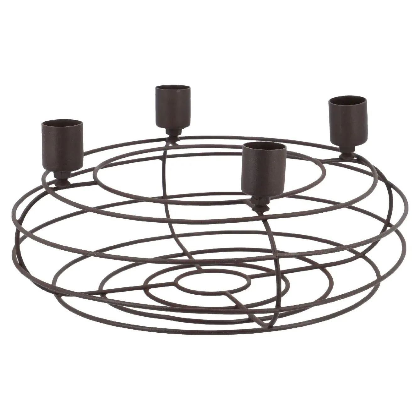 Discount NANU-NANA Adventskranz Rustik, Stabkerzen/braun Matt, 25 Cm