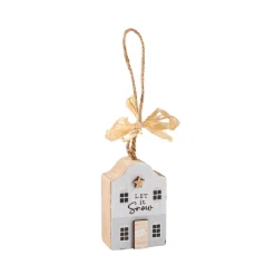 Online NANU-NANA Anhänger Haus Mit Spruch, Weiß, 6 Cm