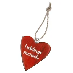 Online NANU-NANA Anhänger Herz, Lieblingsmensch/rot, 7.5 Cm