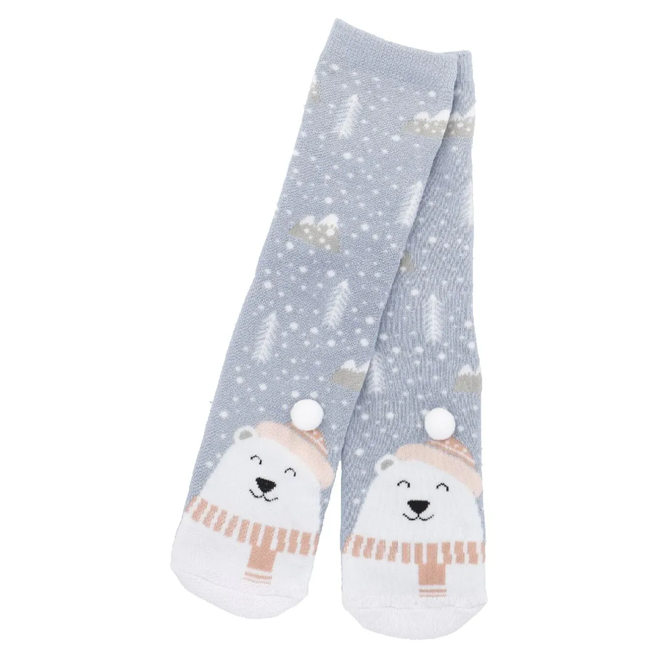 Sale NANU-NANA Anti-Rutschsocken Xmas, Eisbär Hellblau, Größe 36 - 41