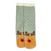 Clearance NANU-NANA Anti-Rutschsocken Xmas, Rentier Grün, Größe 36 - 41