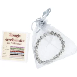 Clearance NANU-NANA Armband Edelstein-Energie, Dalmatinerstein/grau/schwarz
