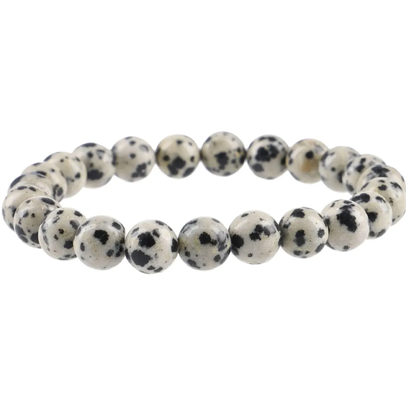 Clearance NANU-NANA Armband Edelstein-Energie, Dalmatinerstein/grau/schwarz