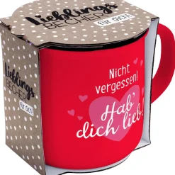 Online NANU-NANA Becher Emaille-Optik, Hab Dich Lieb, 350 Ml