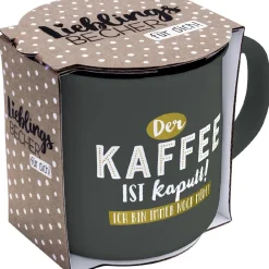 Outlet NANU-NANA Becher Emaille-Optik, Kaffee, 350 Ml