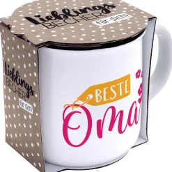 Sale NANU-NANA Becher Emaille-Optik, Oma, 350 Ml