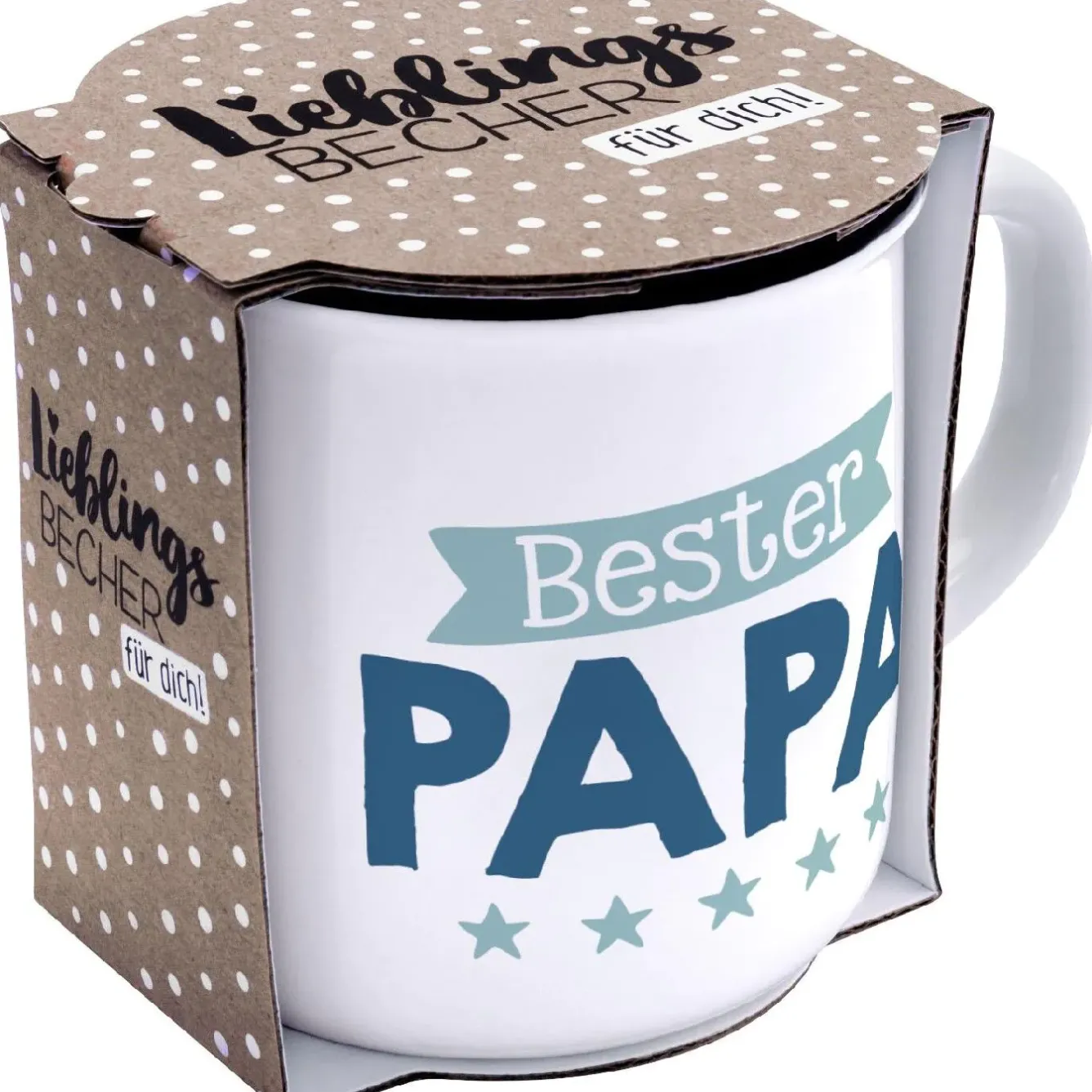 New NANU-NANA Becher Emaille-Optik, Papa, 350 Ml