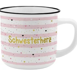 Sale NANU-NANA Becher Emaille-Optik, Schwesterherz, 350 Ml