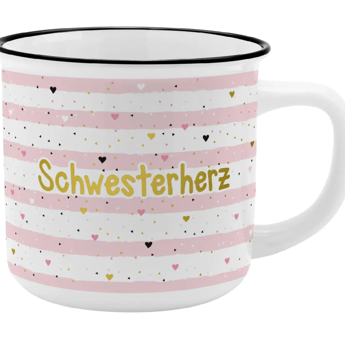 Sale NANU-NANA Becher Emaille-Optik, Schwesterherz, 350 Ml