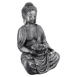 Hot NANU-NANA Buddha Blüte, Silber-grau, 40 Cm