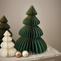 Fashion NANU-NANA Deko-Baum Wabe, Dunkelgrün/4 Stufen, 20 Cm