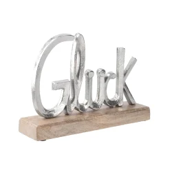 New NANU-NANA Deko-Buchstaben Glück, Silbermatt, 25 Cm