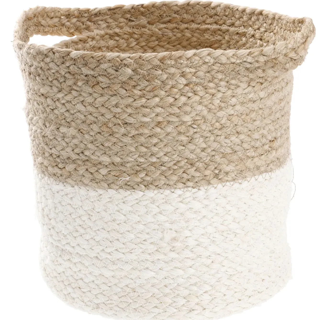Hot NANU-NANA Dekokorb Mit Griff, Natur/weiß, 22 X 23 Cm