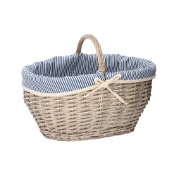 New NANU-NANA Deko-Korb Streifen, Blau/weiß, 49 Cm
