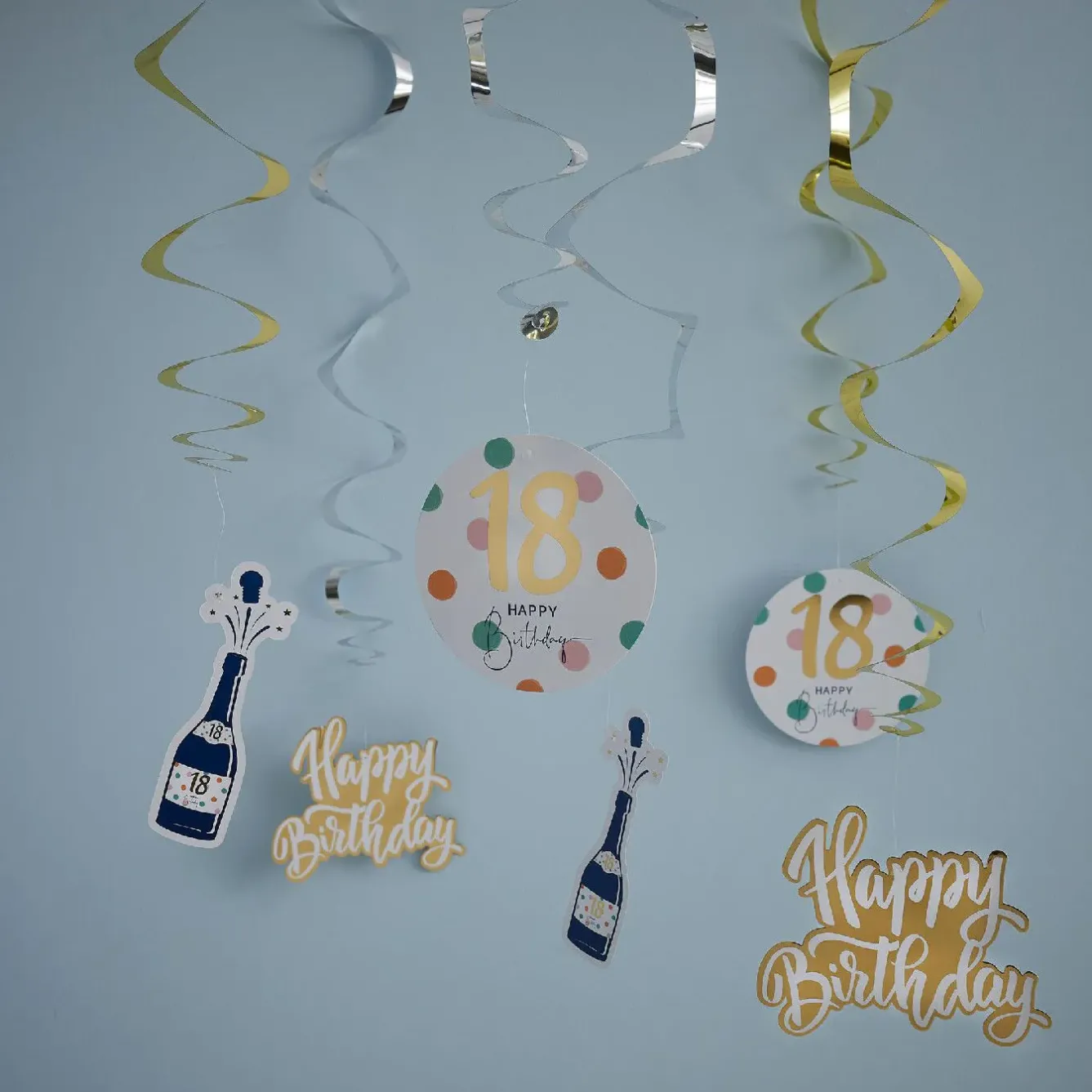 Discount NANU-NANA Deko-Spiralen Geburtstag, 18, 6 Stück