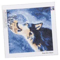 Best NANU-NANA Diamond Painting, Wolf, 30 X 30 Cm