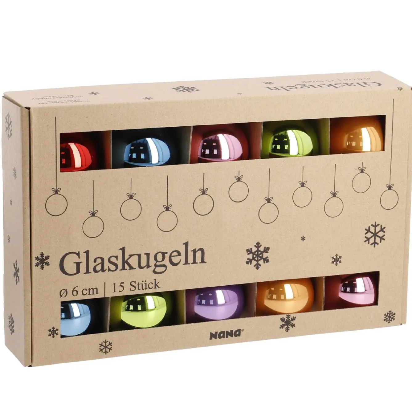 Discount NANU-NANA 15er Glaskugeln 6 Cm, Fancy
