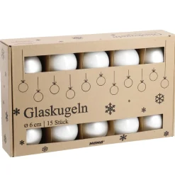 Sale NANU-NANA 15er Glaskugeln 6 Cm, Weiß