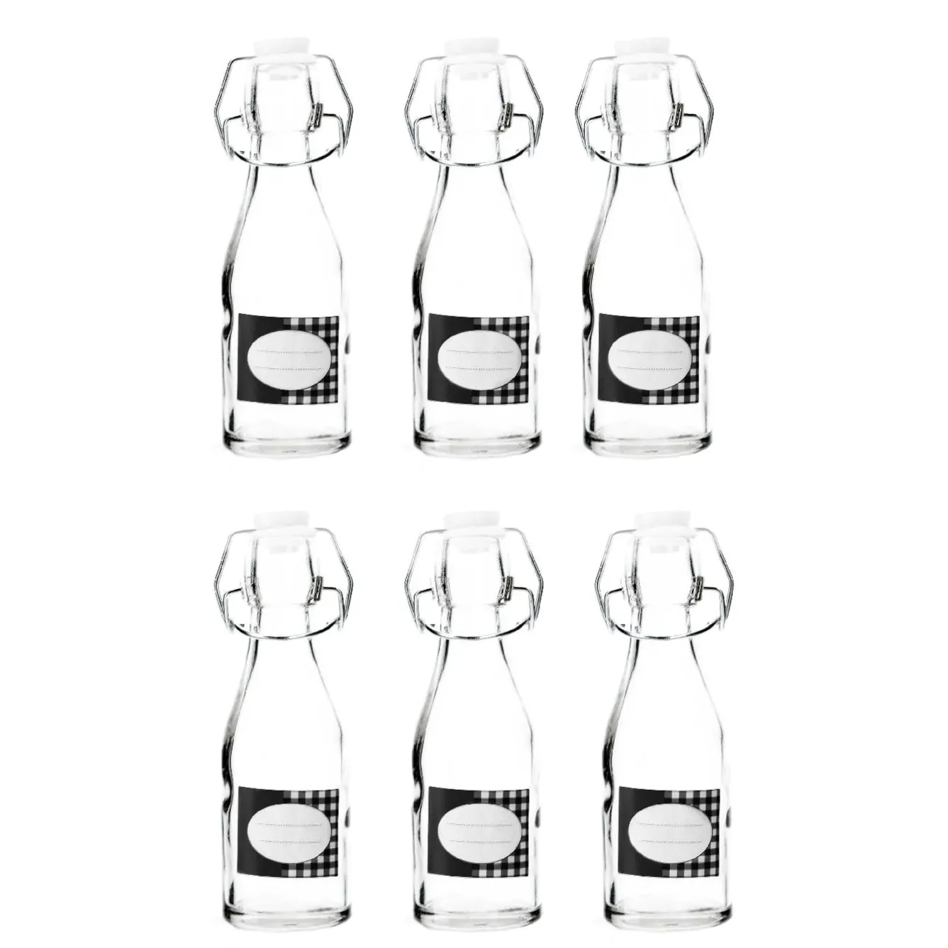 New NANU-NANA 6er Set Flasche Mit Bügelverschluss, 150 Ml