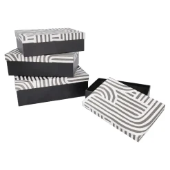 Hot NANU-NANA 4er Set Geschenkkarton Design, Schwarz/weiß