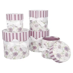 Hot NANU-NANA 5er Set Geschenkkarton Rosenl/rund, Lila