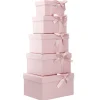 Discount NANU-NANA 5er Set Geschenkkarton Schleife, Altrosa
