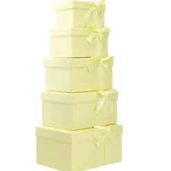 New NANU-NANA 5er Set Geschenkkarton Schleife, Gelb