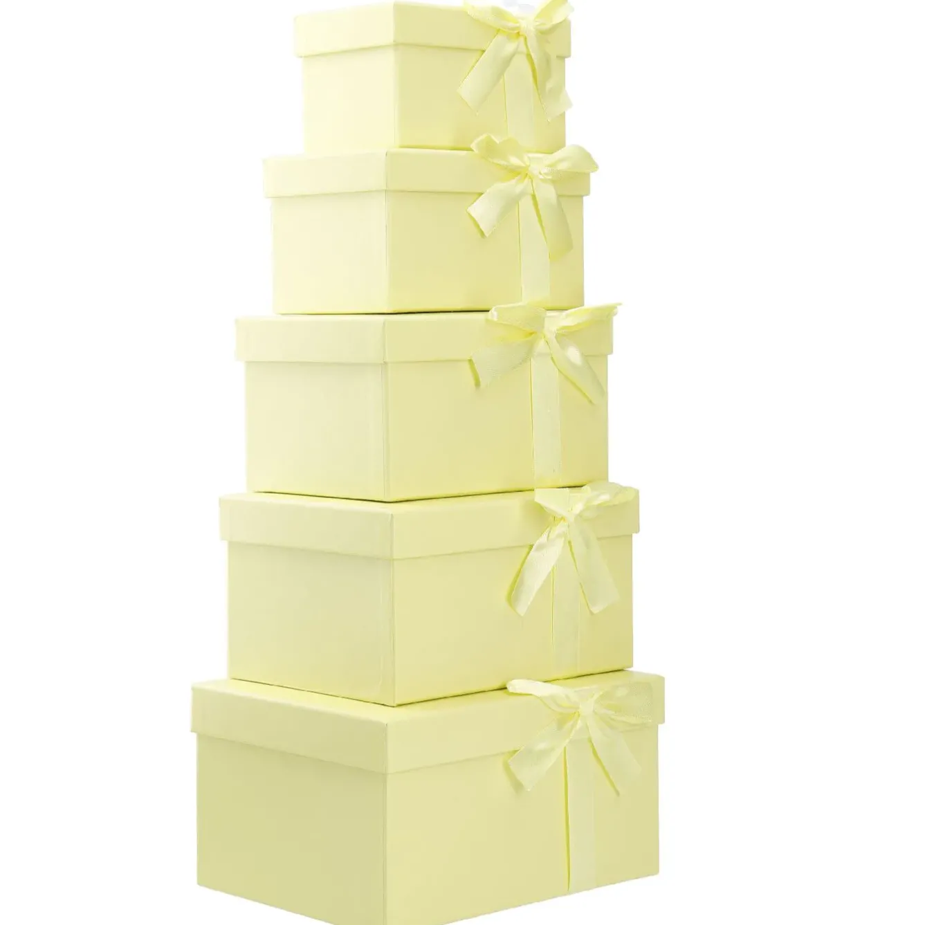 New NANU-NANA 5er Set Geschenkkarton Schleife, Gelb