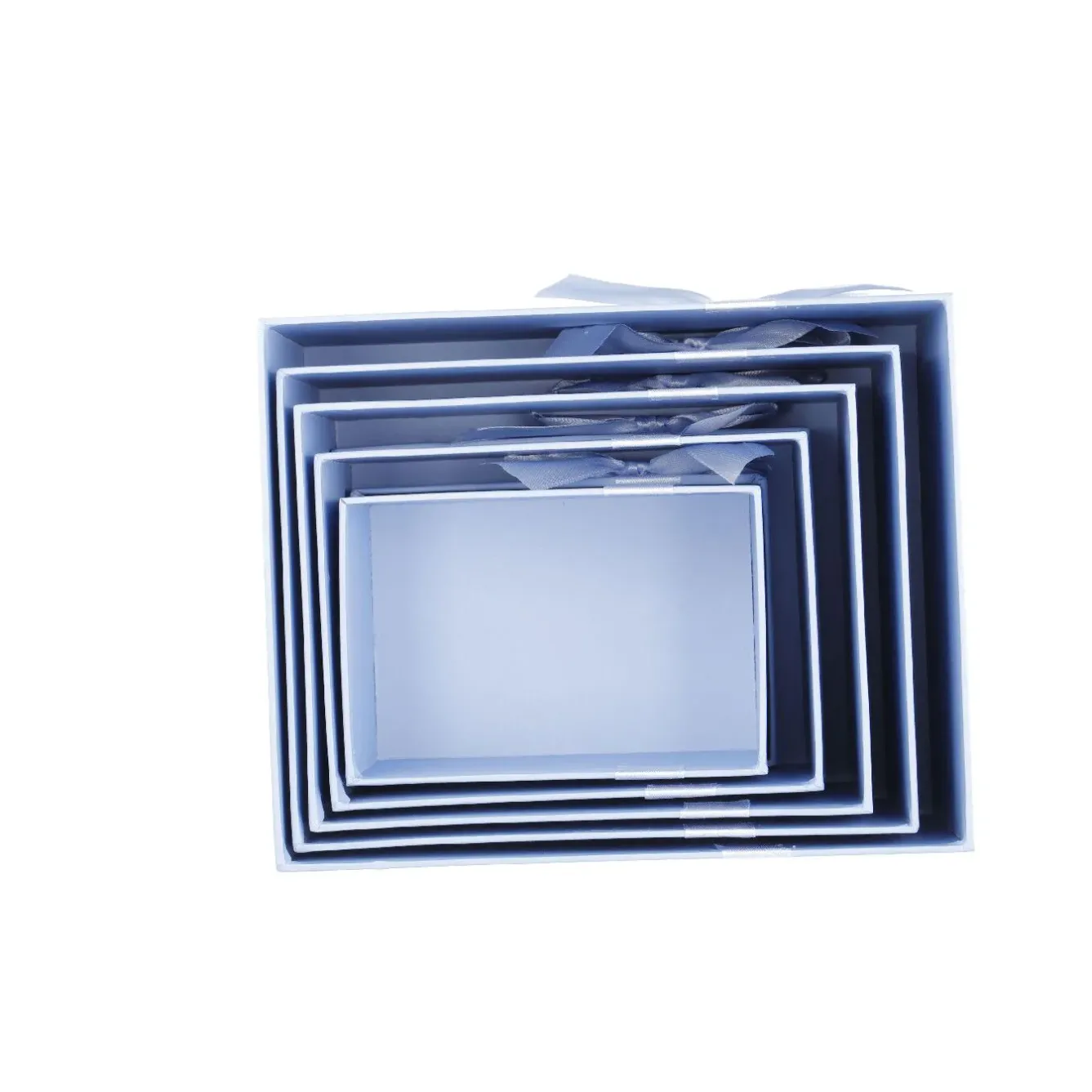 Hot NANU-NANA 5er Set Geschenkkarton Schleife, Rauchblau