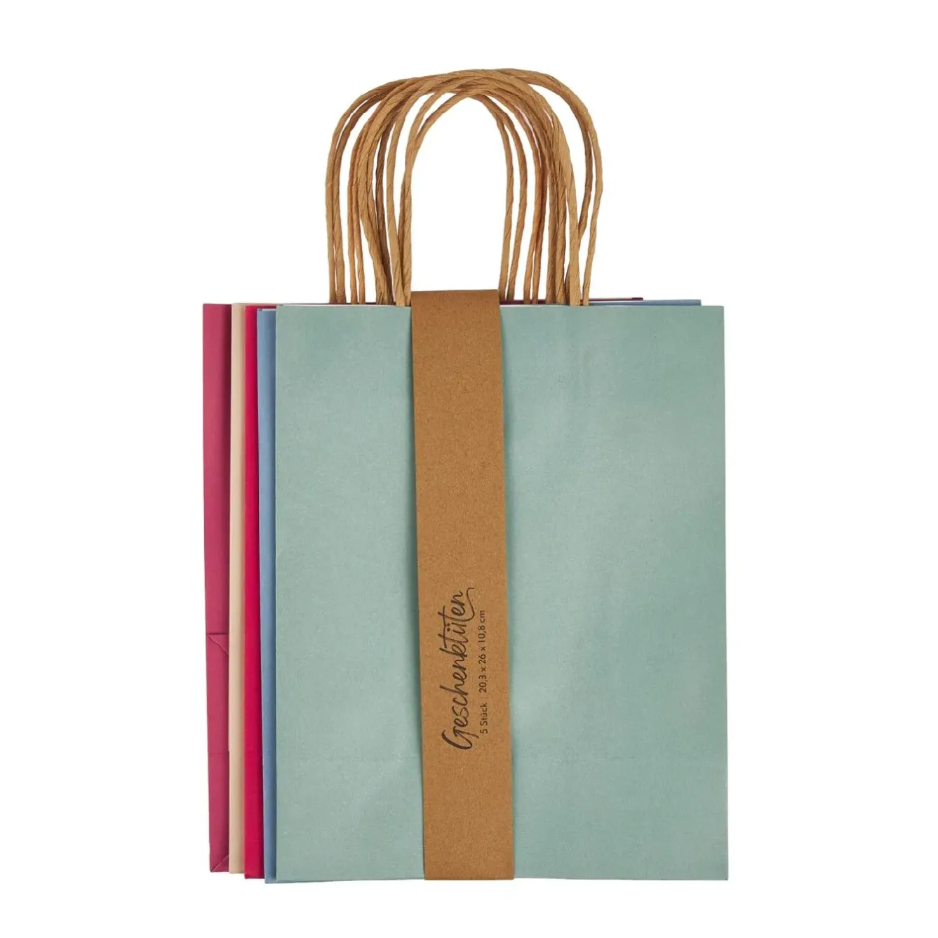 Sale NANU-NANA 5er Set Geschenktüte, Einfarbig, 20 X 26 Cm