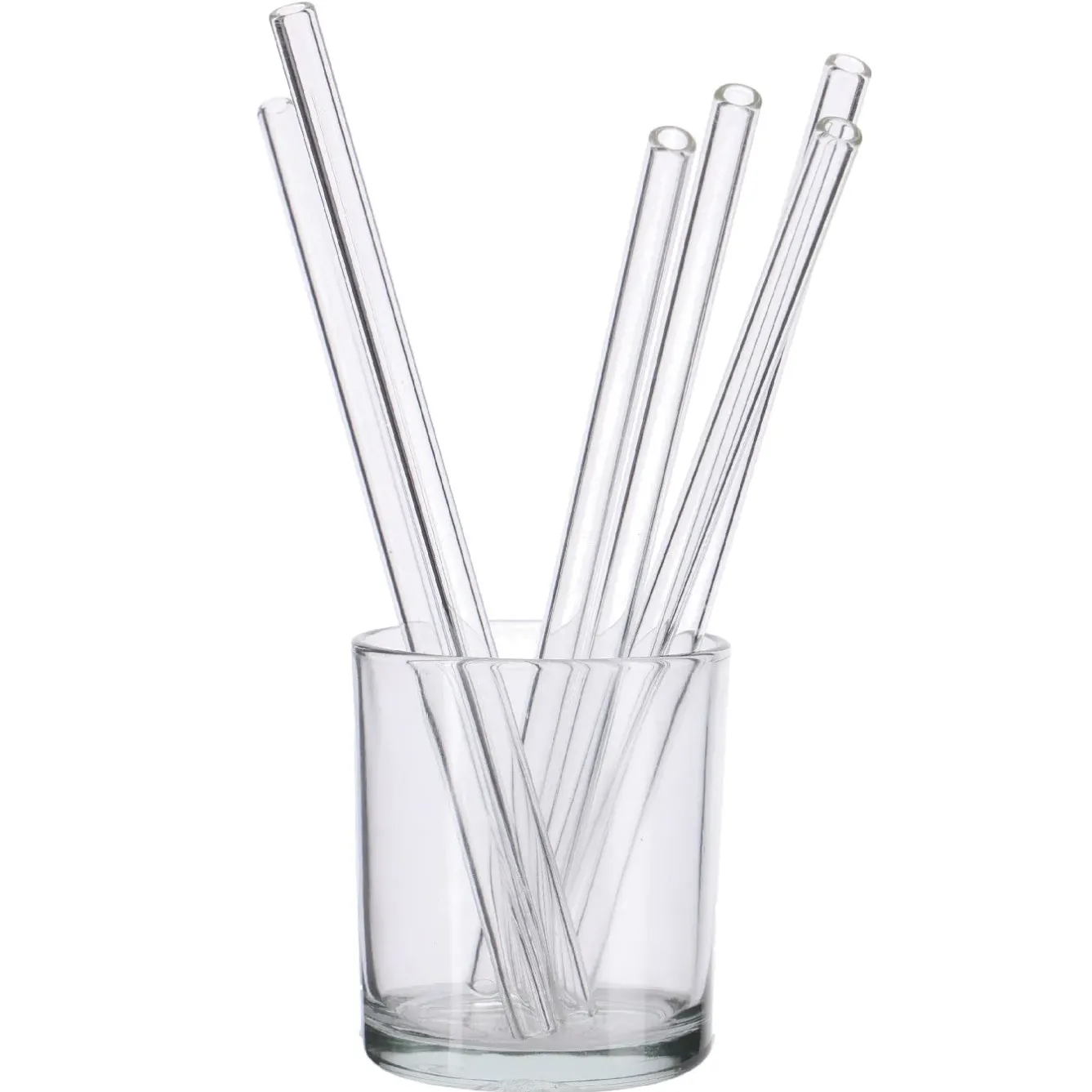 Clearance NANU-NANA 6er Set Glas-Strohhalme, 21 Cm