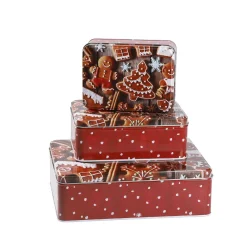 Sale NANU-NANA 3er Set Keksdose Plätzchen, Eckig