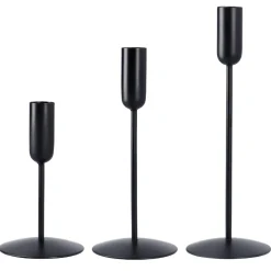 Clearance NANU-NANA 3er Set Kerzenständer, Stabkerzen, Schwarz Matt
