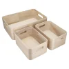 Fashion NANU-NANA 3er Set Kiste, Geriffelt/natur