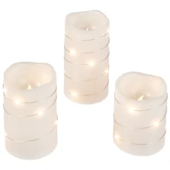 Best NANU-NANA 3er Set LED-Kerze Mit LED-Draht