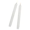 Discount NANU-NANA 2er Set LED-Stabkerze Rustik, Hellcreme, 24.5 Cm