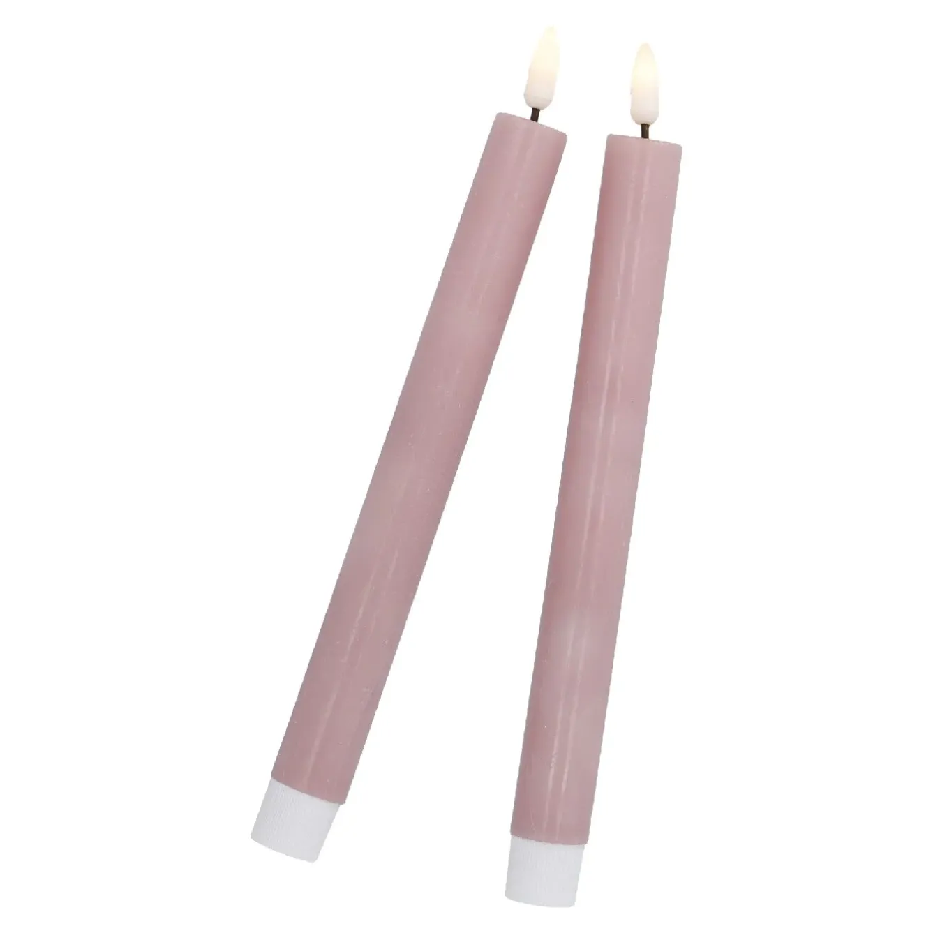 Clearance NANU-NANA 2er Set LED-Stabkerze Rustik, Altrosa, 24.5 Cm