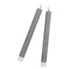 Fashion NANU-NANA 2er Set LED-Stabkerze Rustik, Grau, 24.5 Cm