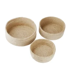 Clearance NANU-NANA 3er Set Schale Jute, Rund, Natur