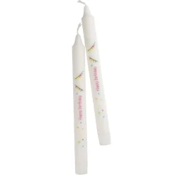 Fashion NANU-NANA 2er Set Stabkerze Geburtstag, Happy Birthday/pink