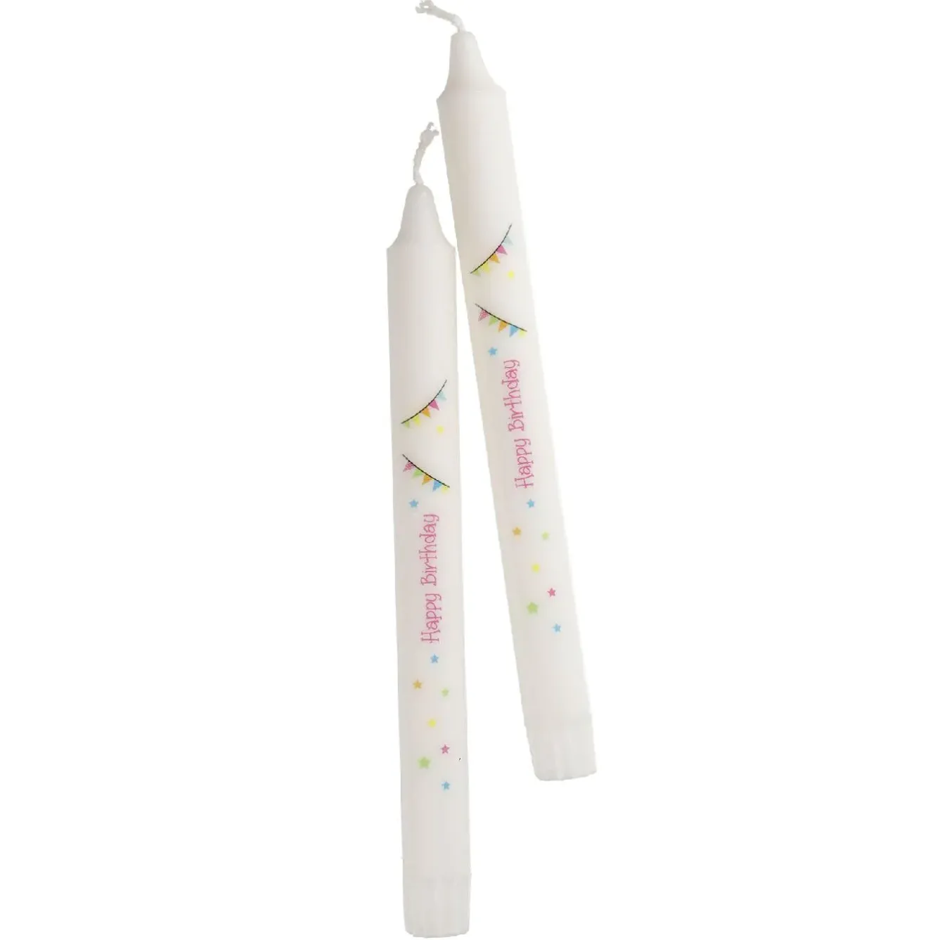 Fashion NANU-NANA 2er Set Stabkerze Geburtstag, Happy Birthday/pink
