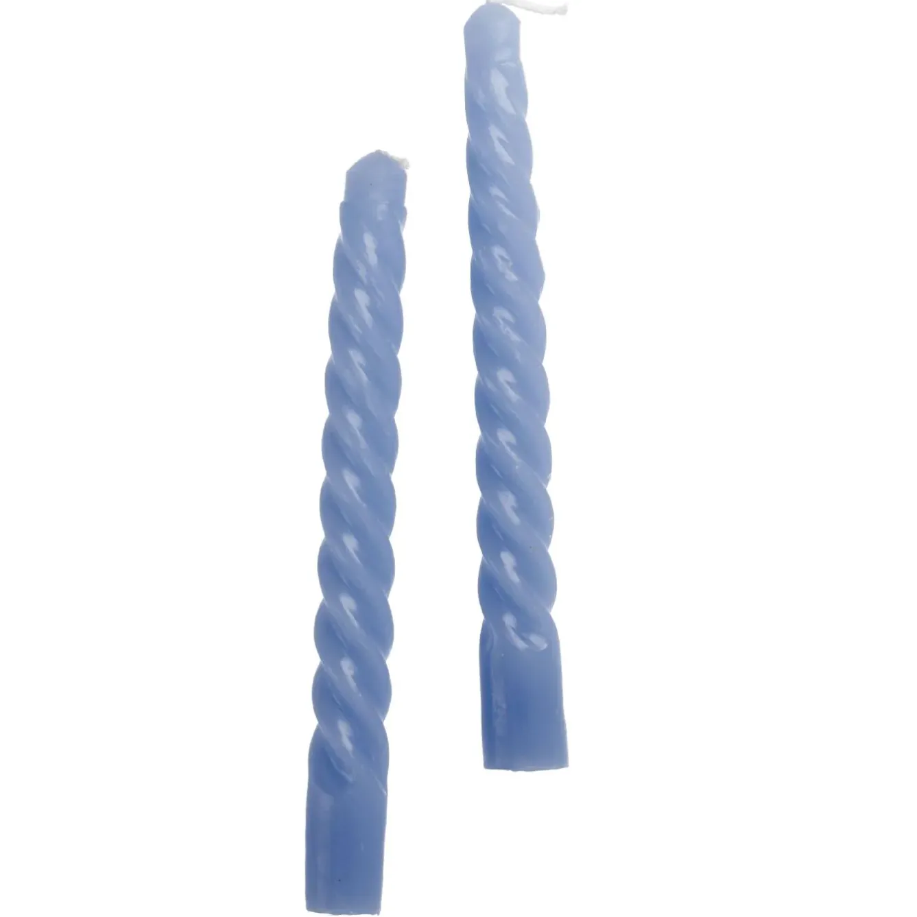 Discount NANU-NANA 2er Set Stabkerze, Gedreht, Grau/blau, 18 Cm