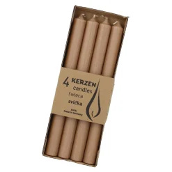 Hot NANU-NANA 4er Set Stabkerze Rustik, Karamell, 25 Cm