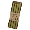 Fashion NANU-NANA 4er Set Stabkerze Rustik, Olivegrün, 25 Cm