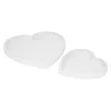 Fashion NANU-NANA 2er Set Tablett Herz, Weiß