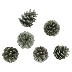 Online NANU-NANA 6er Set Tannenzapfen Metallic, Grün