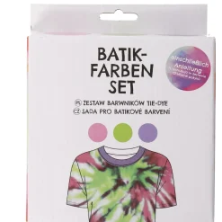 Sale NANU-NANA 3er Set Textilfarbe Batik, DIY, Lila/grün/pink