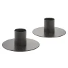 Best NANU-NANA 2er Set Untersetzer Stabkerze, Braun Matt, 8 X 3 Cm