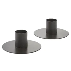 Best NANU-NANA 2er Set Untersetzer Stabkerze, Braun Matt, 8 X 3 Cm