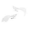 Sale NANU-NANA 2er Set Vogel-Clip Pailletten, Weiß/matt, 11 Cm